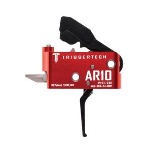 Trigger Tech Diamond PVD Flat Trigger Two-Stage Drop-In, Black/Red