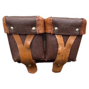 WW2 Russian M91/30 Pebbie Grain Leather Ammunition Pouch With Oil Container For Mosin Nagant Rifle  (Original)