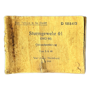 WW2 Original Very Rare German STG44 Assault Rifle Butt Stock field Manual Dated 1944