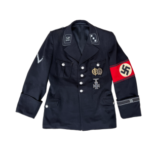 German Allgemeine SS 51st Standarte, Hauptsturmführer Officers Black Service Tunic (Original)