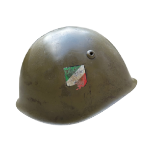 WW2 German Third Reich Italian M33 SS Military Double-Decal Helmet (Original)