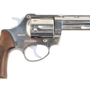 Zastava M83 .357 Magnum Revolver 4 Inch Stainless Steel - Factory Wood Grips
