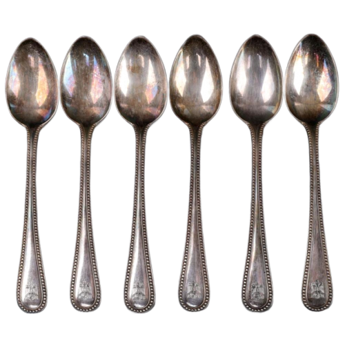 WW2 Original German Third Reich “Adolf Hitler” Silver Spoon Set - Image 5