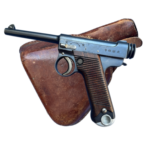 WW2 Imperial Japanese Army Type 14 Nambu 8mm Pistol With Holster Rig (Original)