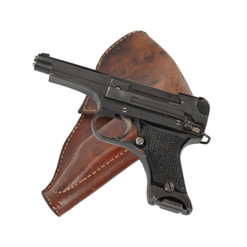 WW2 Imperial Japanese Type 94 Nambu Pistol with 2 Magazines and Holster Rig (Original)