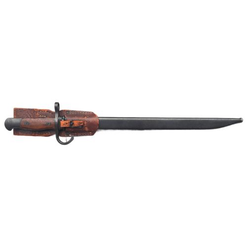WWII Japanese Type 30 Arisaka Hooked Quillon Bayonet With Scabbard & Frog (Original) - Image 2