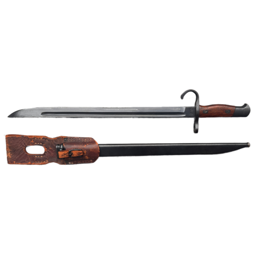 WWII Japanese Type 30 Arisaka Hooked Quillon Bayonet With Scabbard & Frog (Original) - Image 3