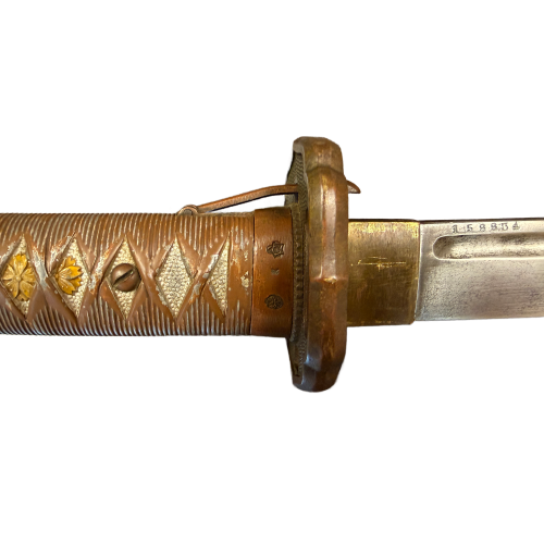 WW2 Japanese Original Japanese Army Type 95 NCO Katana Samurai Sword with Matching Serial Numbers (Original) - Image 3