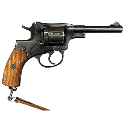 WW2 1940 Russian M1895 Nagant ZHO Revolver with Holster Rig (Original)