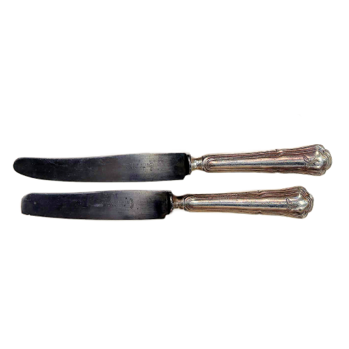 German Third Reich Luftwaffe Sterling Silver plated 16 Piece Silverware Set Marked 1938 Rostfrei Solingen by Giessen (Original) - Image 2